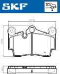 SKF Set placute frana spate SKF VKBP90378