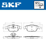 SKF Set placute frana spate SKF VKBP90114