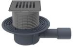 HL NPR-3120 padlólefolyó acél Quadra rácssal, 115x115 mm HL510NPR-3120 (HL510NPR-3120)