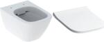 Geberit Készlet WC csésze Geberit Smyle Square 500.379. 01.8, WC ülőke Geberit Smyle Square 500.240. 01.1