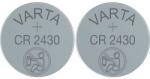 VARTA CR2430 lítium gombelem, 3 V, 280 mA, 2 db, Varta BR2430, DL2430, ECR2430, KCR2430, KL2430, KECR2430, LM2430 (6430101402) (6430101402)