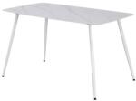 Leziter Bora 140 cm szögletes szinterezett kő étkezőasztal fehér (LEAB140-WH) - arkibau