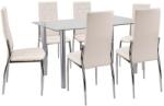 Leziter Lina 6+1 étkező garnitúra fehér (LUA140W_DC-002-White_6) - arkibau