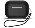 Hurtel Szilikon tok AirPods 3-hoz + csuklópánt zsinór - fekete