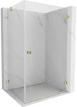 Mexen Lunar-B cabină de duș cu ușă batantă dreapta 90 x 80 cm, transparentă, aurie - 832-090-080-50-00-P (832-090-080-50-00-P)