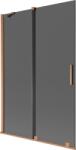 Mexen Velar paravan de baie cu 2 panouri glisante 120 x 150 cm, grafit, cupru periat - 896-120-000-41-65 (896-120-000-41-65)