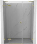 Mexen Lunar uși de duș batante stânga 135 cm, transparent, auriu periat - 834S-135-050-55-00-L (834S-135-050-55-00-L)