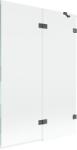 Mexen Lunar paravan de cadă cu 2 uși, dreapta 120 x 150 cm, transparent, gri-închis periat - 897-120-100-66-00-P (897-120-100-66-00-P)