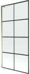 Mexen Next L paravan de baie 1-panou 90 x 150 cm, grilaj negru, auriu - 895-090-000-03-77-50 (895-090-000-03-77-50)