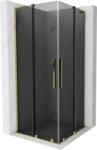 Mexen Velar L Duo cabină de duș glisantă 80 x 80 cm, grafit, auriu - 871-080-080-02-43-50 (871-080-080-02-43-50)