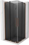 Mexen Velar L Cabină de duș Duo, glisantă, 100 x 100 cm, grafit, cupru periat - 871-100-100-02-43-65 (871-100-100-02-43-65)