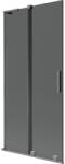 Mexen Velar L panou de cadă extensibil cu 2 uși, 95 x 150 cm, grafit, gun metal - 896-095-003-41-95 (896-095-003-41-95)