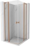 Mexen Mist L Duo cabină de duș pivotantă 90 x 90 cm, transparentă, cupru periat - 8A4L-090-090-65-00 (8A4L-090-090-65-00)