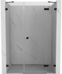 Mexen Lunar ușă de duș batantă dreapta 140 cm, transparentă, neagră - 834S-140-050-70-00-P (834S-140-050-70-00-P)