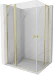 Mexen Mist L Duo cabină de duș cu ușă batantă 115 x 95 cm, transparentă, auriu periat - 8A4L-115-095-55-00 (8A4L-115-095-55-00)