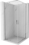 Mexen Exo cabină de duș pătrată cu uși batante 80 x 80 cm, transparent, crom - 8110-080-080-01-00 (8110-080-080-01-00)