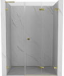 Mexen Lunar-F L ușă de duș pliabilă dreaptă 150 cm, transparent, auriu - 836SL-150-050-50-00-P (836SL-150-050-50-00-P)