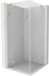Mexen Lunar cabină de duș pivotantă stânga 90 x 90 cm, transparentă, aurie periată - 834-090-090-55-00-L (834-090-090-55-00-L)
