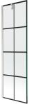 Mexen Next paravan cadă 1-canat 60 x 150 cm, grilaj negru, nichel periat - 895-060-000-00-77-97 (895-060-000-00-77-97)