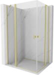 Mexen Mist Duo cabină de duș cu ușă batantă 115 x 100 cm, transparentă, aurie periată - 8A4-115-100-55-00 (8A4-115-100-55-00)