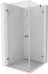 Mexen Lunar-B cabină de duș pivotantă stânga 90 x 90 cm, transparent, aur roz - 832-090-090-60-00-L (832-090-090-60-00-L)