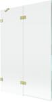 Mexen Lunar paravan de baie cu 2 uși stânga 120 x 150 cm, transparent, finisaj auriu periat - 897-120-100-55-00-L (897-120-100-55-00-L)