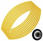  Sárga 16-18&apos; &apos; fényvisszaverő felni matrica szett, 8 mm, 16 db (AG555D)