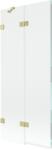 Mexen Lunar paravan cadă cu 2 canaturi stânga 80 x 150 cm, transparent, auriu periat - 897-080-100-55-00-L (897-080-100-55-00-L)