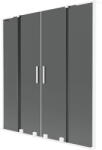 Mexen Velar L Duo paravan cadă cu 2 uși glisante 150 x 150 cm, grafit, alb - 896-150-003-42-20 (896-150-003-42-20)