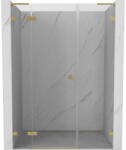 Mexen Lunar L uși de duș pivotante stânga 120 cm, transparent, auriu periat - 834SL-120-050-55-00-L (834SL-120-050-55-00-L)