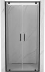 Mexen Exo-BR Duo uși de duș duble batante 70 cm, transparent, negru - 8182-070-000-70-00 (8182-070-000-70-00)