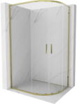 Mexen Exo cabină de duș semicirculară glisantă 100 x 80 cm, transparentă, aurie - 8132-100-080-50-00 (8132-100-080-50-00)