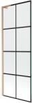 Mexen Next L paravan cadă 1-canat 70 x 150 cm, grilaj negru, cupru periat - 895-070-000-03-77-65 (895-070-000-03-77-65)
