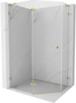 Mexen Lunar L cabină de duș pentagonală cu deschidere pe stânga 100 x 90 cm, transparentă, aurie - 831L-100L-090P-50-00-L (831L-100L-090P-50-00-L)