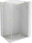 Mexen Lunar cabina de duș semirotundă, pivotantă, dreapta 100 x 90 cm, transparentă, auriu periat - 833-100P-090L-55-00 (833-100P-090L-55-00)