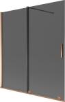 Mexen Velar paravan baie cu 2 uși glisante 150 x 150 cm, grafit, aur roz - 896-150-000-41-60 (896-150-000-41-60)