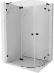 Mexen Lunar L cabină de duș semirotundă rabatabilă stânga 100 x 90 cm, transparent, negru - 833L-100L-090P-70-00 (833L-100L-090P-70-00)