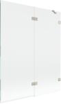 Mexen Lunar paravan de duș cu 2 panouri, dreapta 140 x 150 cm, transparent, nichel periat - 897-140-100-97-00-P (897-140-100-97-00-P)