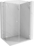 Mexen Lunar L cabină de duș pentagonală rabatabilă stânga 80 x 90 cm, transparent, nichel periat - 831L-080L-090P-97-00-L (831L-080L-090P-97-00-L)