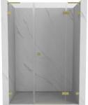 Mexen Lunar L uși de duș batante dreapta 125 cm, transparente, aurie periată - 834SL-125-050-55-00-P (834SL-125-050-55-00-P)