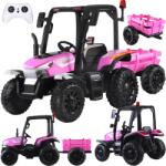 Jokomisiada Gyerek akkumulátoros 4x4 traktor utánfutóval, távirányítóval 12 V (20825)