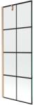 Mexen Next paravan de duș cu 1 canat 70 x 150 cm, grilaj negru, cupru periat - 895-070-000-00-77-65 (895-070-000-00-77-65)
