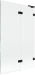 Mexen Lunar L paravan cadă cu 2 uși dreapta 110 x 150 cm, transparent, negru - 897L-110-100-70-00-P (897L-110-100-70-00-P)