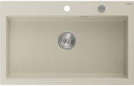 Mexen Elix chiuvetă de bucătărie din granit cu 1 compartiment 800 x 500 mm, bej, sifon cromat - 6527801005-69 (6527801005-69) Chiuveta