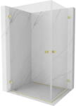 Mexen Lunar-B Duo cabină de duș batantă 100 x 70 cm, transparentă, auriu periat - 832-100L-070P-55-00 (832-100L-070P-55-00)