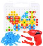 Jokomisiada 268 darabos építőblokk készlet bőröndben fúróval és csavarhúzóval (15745)