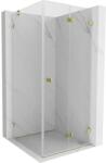 Mexen Lunar-F cabină de duș pliabilă dreapta 80 x 80 cm, transparentă, aurie - 836-080-080-50-00-P (836-080-080-50-00-P)