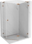 Mexen Lunar L cabină de duș pentagonală cu deschidere pe dreapta 90 x 80 cm, transparent, aur roz - 831L-090P-080L-60-00-P (831L-090P-080L-60-00-P)