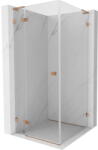 Mexen Lunar L cabină de duș pivotantă stânga 90 x 90 cm, transparent, cupru periat - 834L-090-090-65-00-L (834L-090-090-65-00-L)