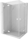 Mexen Lunar Duo cabină de duș batantă stânga 120 x 80 cm, transparent, albă - 834-120L-080P-20-00 (834-120L-080P-20-00)
